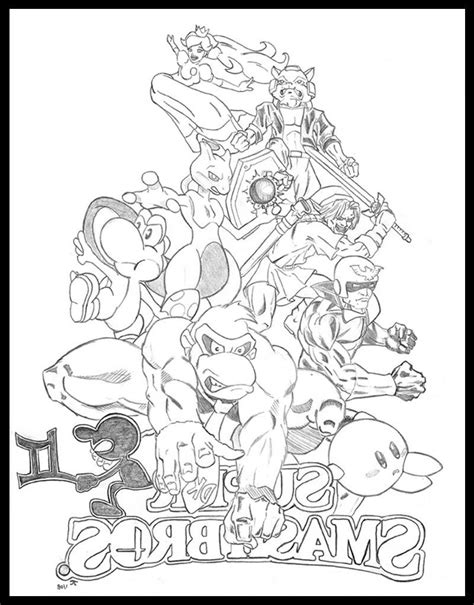 Collection Of Super Smash Bros Coloring Pages Free Printable