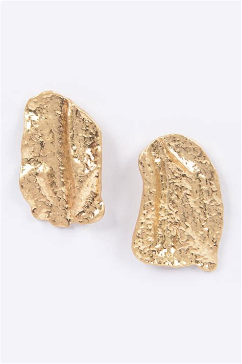 Ame3397 Gold Cast Metal Earring Stud Earrings