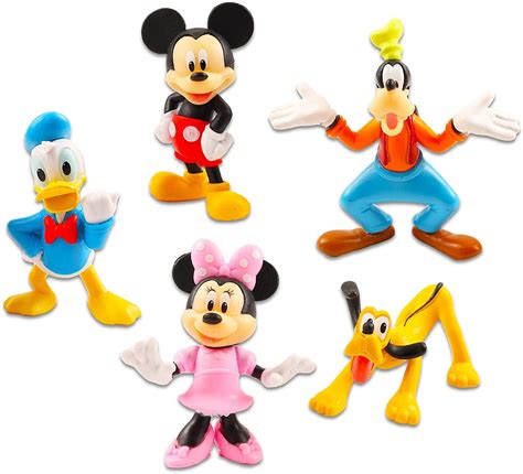 Disney Mickey And Friends Mini Figures 5 Pack Mickey Minnie Donald Goofy And Pluto 2 To 25