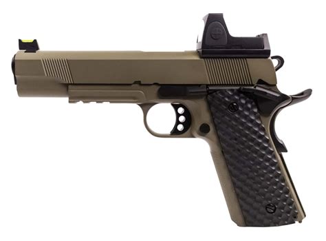 Raven M1911 MEU Railed Airsoft Pistol With BDS Tan Action Hobbies