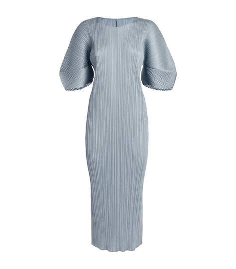 Womens Pleats Please Issey Miyake Grey Pleated Midi Dress Harrods Us