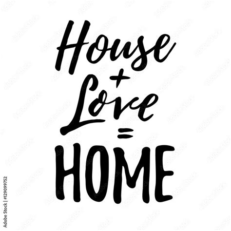 House Love Home Housewarming Lettering Typography Good For Prints