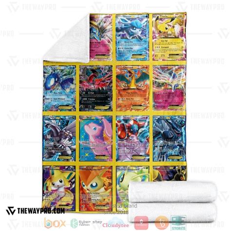 HOT Anime Pokemon EX Cards Version Blanket Express Your Unique Style With BoxBoxShirt