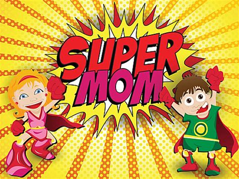 Happy Mother Day Super Hero Mommy Pretty Red Mommy Vector Pretty Red