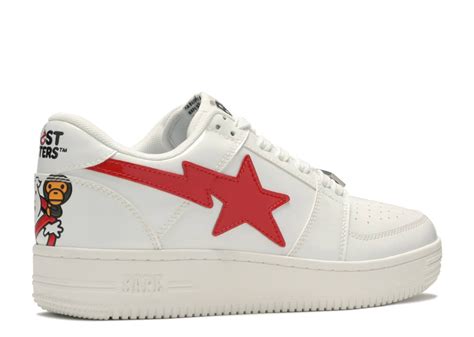 Bapesta Low 'White Red' - A Bathing Ape - 2F23191914 - white/red ...