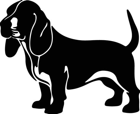 Basset Hound Black Silhouette 39055868 Vector Art At Vecteezy