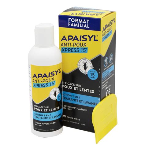 Apaisyl Anti Poux Xpress Ml Lotion Traitante Et Lavante Anti