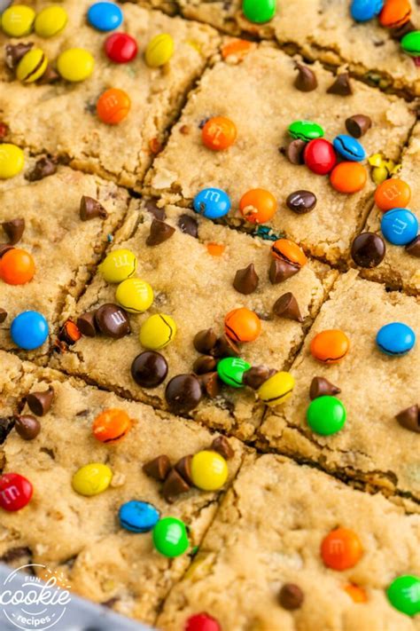 Easy Monster Cookie Bars Fun Cookie Recipes