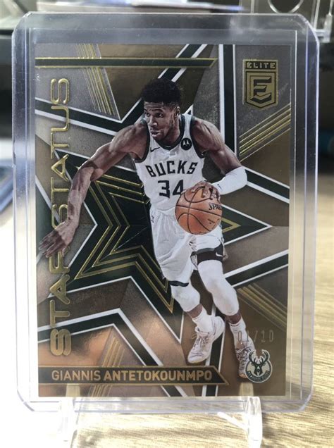 【未使用に近い】【10シリ】2021 22 Panini Donruss Elite Star Status Giannis Antetokounmpo 1 10 ヤニス・アデトクンボ 10