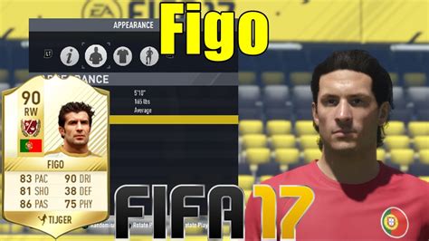 FIFA 17 Figo Virtual Pro Look A Like Tutorial With Stats YouTube