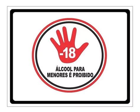 Placa Proibido Venda Bebida Para Menores De Anos X Cm Mercadolivre