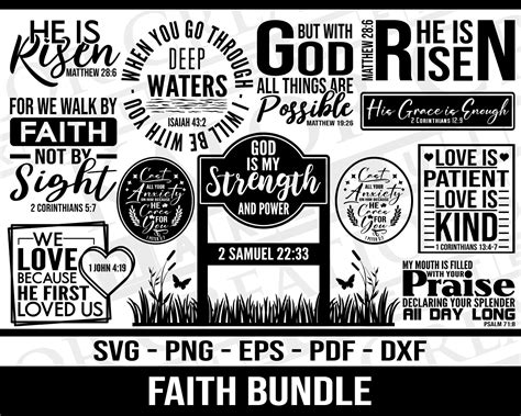 Bible Quote Svg Bundle Bible Verse Svg Scripture Svg Faith Svg Bundle Christian Svg Religious