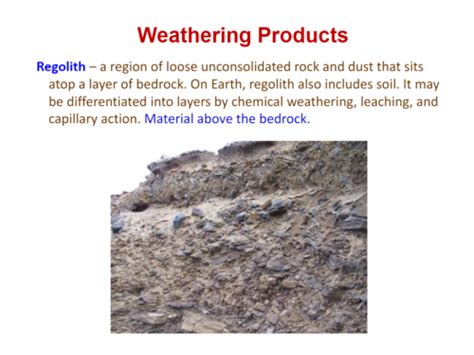 Weathering Products Flashcards Quizlet