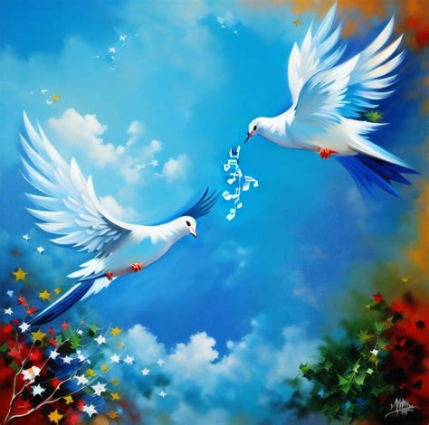 Pigeons Art-dove Art-pair of Pigeons Painting-original - Etsy