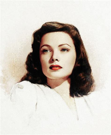 Gene Tierney Vintage Actress Painting By Esoterica Art Agency Fine Art America