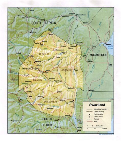 Swaziland Political Map