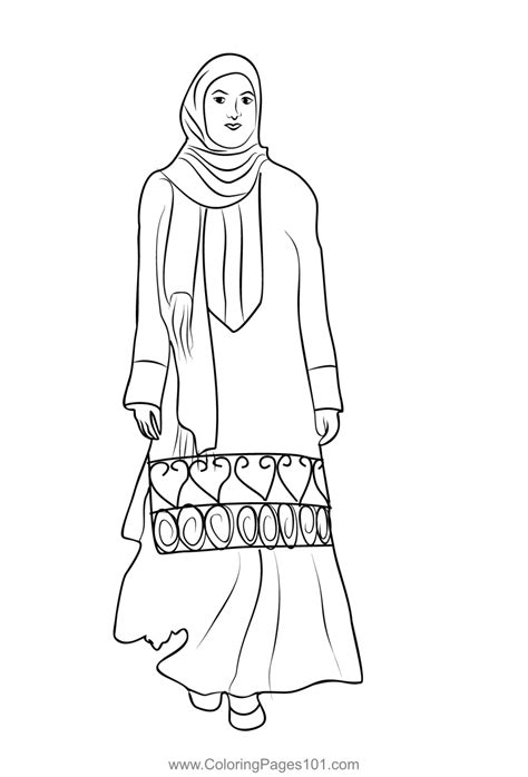 Hijab Coloring Pages Coloring Home