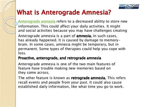 Anterograde Amnesia - Symptoms, Causes, and Treatment.