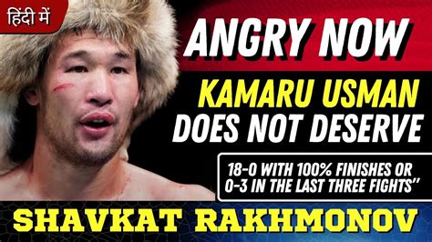 Shavkat Rakhmonov Deserve The Title Shot Not Kamaru Usman Ufc Hindi