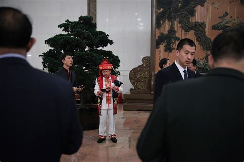 China Ethnic Minority Delegates In Traditional Costume Add Colour To Beijings National People