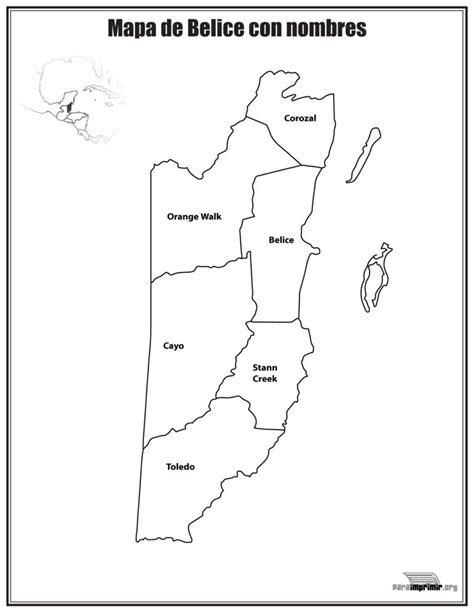 Mapa De Belice Con Nombres Y Sin Nombres Hot Sex Picture