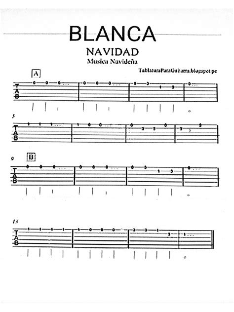 Blanca Navidad Jingle Bells Tabs Guitarra Pdf