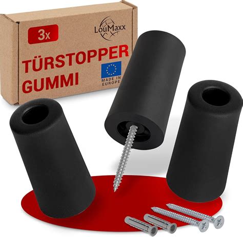 LouMaxx Türstopper Boden Schrauben aus Gummi Bodentürstopper Ø 40 mm