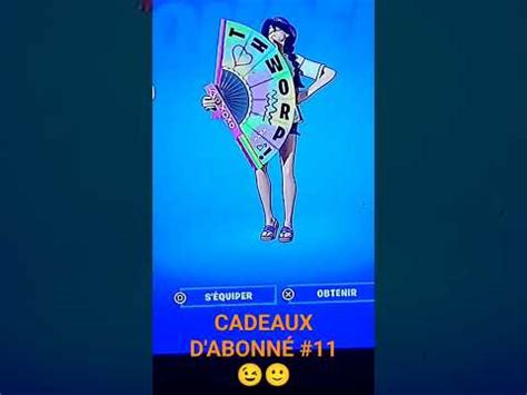 Cadeaux d abonné 11 youtubeshorts youtube fortnite foryou