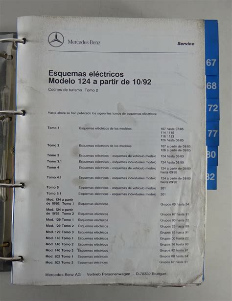 Manual De Taller Esquemas El Ctricos Mercedes W Cabrio Coupe