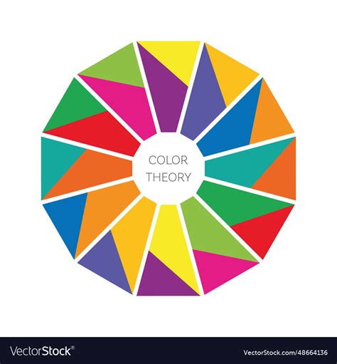 Creative color wheel theory icon isolated Vector Image