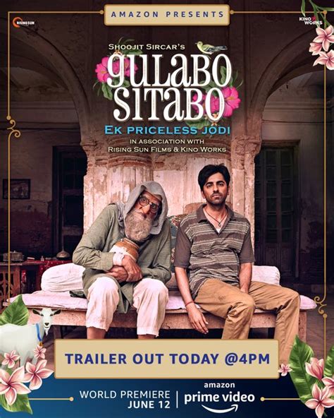 Gulabo Sitabo Movie Cast Trailer Release Date Poster