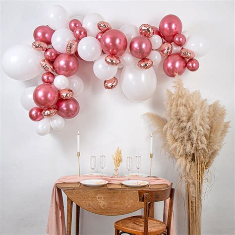 Kit Arche Ballons Rose Gold Et Blanc La Gipsy Ballon Rose Et Blanc