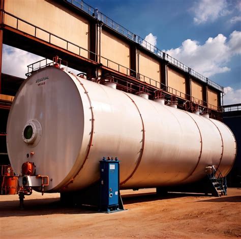 Tanques De Almacenamiento Químico Industrial Para Líquidos En Una