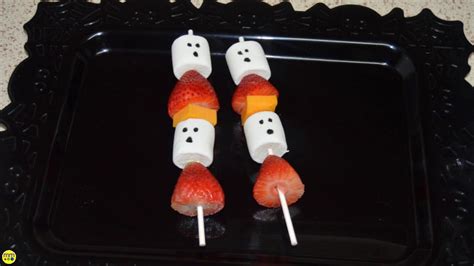 31 Days Of Halloween Day 7 Ghost Fruit Kabobs Youtube