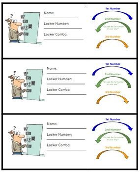 Locker Combination by Mann Cave | TPT