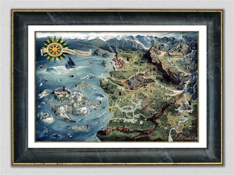 The Witcher World Map The Northern Realms Gwent Deck Map Etsy Canada