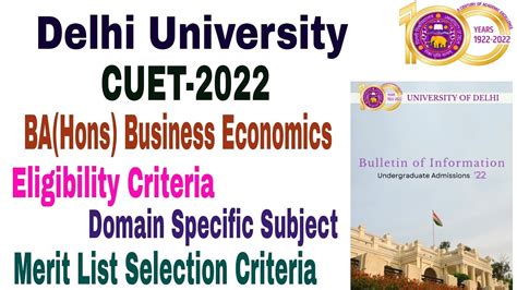 Delhi University Ba Hons Business Economics Admission Process