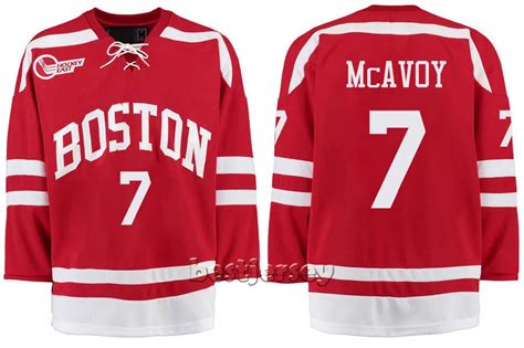 Kowell Customized Boston University 7 Charlie McAvoy Stitched Hockey ...