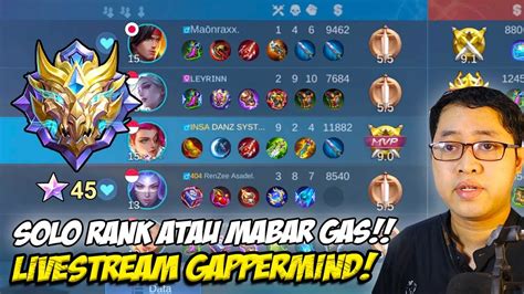 Live Push Rank Solo Rank Mabar Menantang Dark System Itu Asik