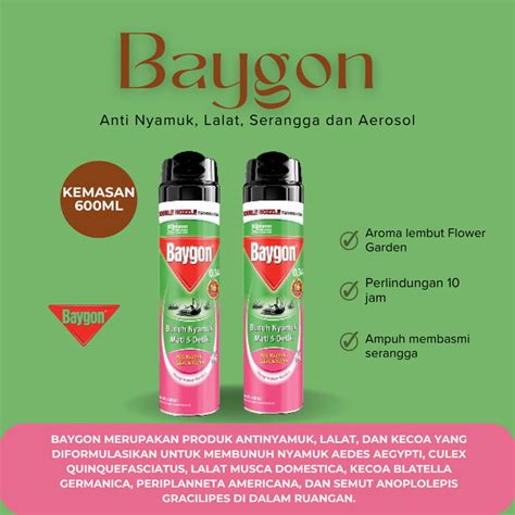 Jual Baygon Obat Anti Nyamuk Lalat Kecoa Flower Garden Ml Shopee