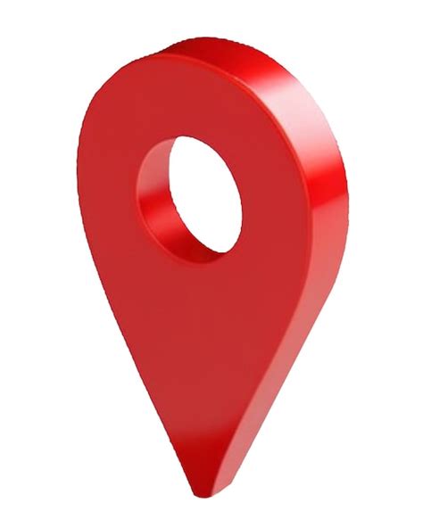 Premium Photo | Red map pointer 3d location logo transparent