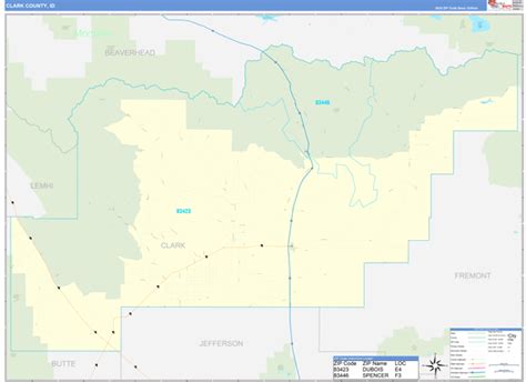 Maps of Clark County Idaho - marketmaps.com