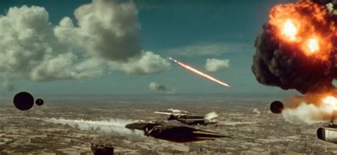 A Film Still Of An Epic Ww Space Battle Explosions Stable Diffusion