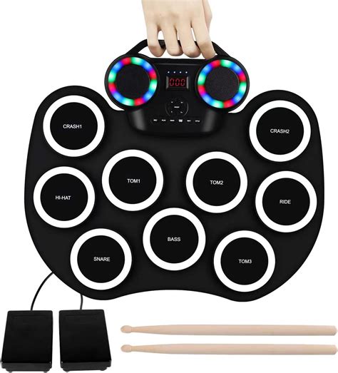 Amazon ROCKSOCKI Electric Drum Set 7 Pad Electronic Drum Set With