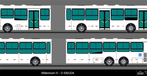 Desenhos de ônibus M A Caio Induscar Millennium IV Três portas