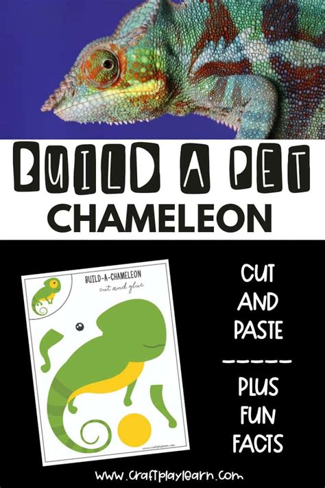 Easy Chameleon Craft: Cut And Paste - Craft Play Learn