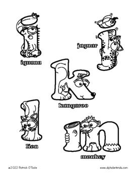 Alphabetimals Coloring Pages Coloring Pages