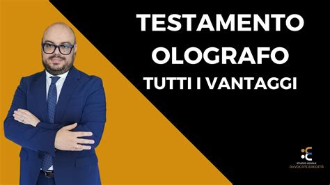 Testamento Olografo Tutti I Vantaggi YouTube