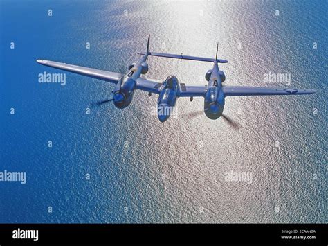 Wwii Lockheed P 38 Lightening Fighter Airplane Stock Photo Alamy