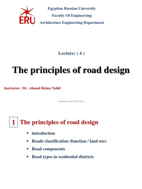 04_ lecture4_The principles of road design | PDF | Road | Urbanization